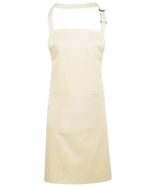 Premier Colours Bib Apron With Pocket Natural