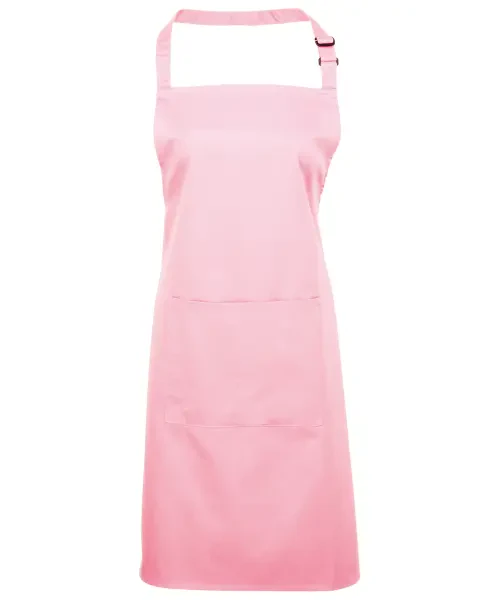 Premier Colours Bib Apron With Pocket Pink