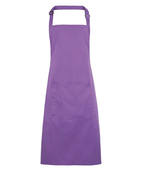 Premier Colours Bib Apron With Pocket Rich Violet