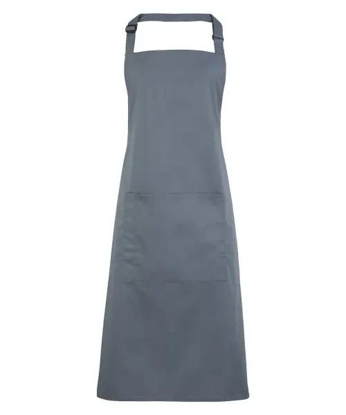 Premier Colours Bib Apron With Pocket Steel