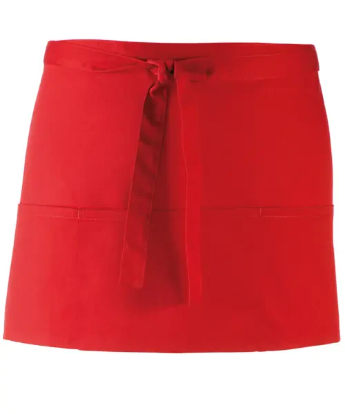 Premier Colours 3-pocket Apron Red