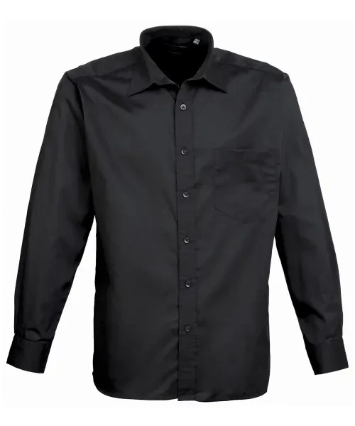 Premier Long Sleeve Poplin Shirt Black