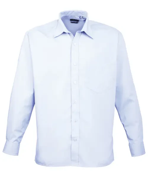 Premier Long Sleeve Poplin Shirt Light Blue