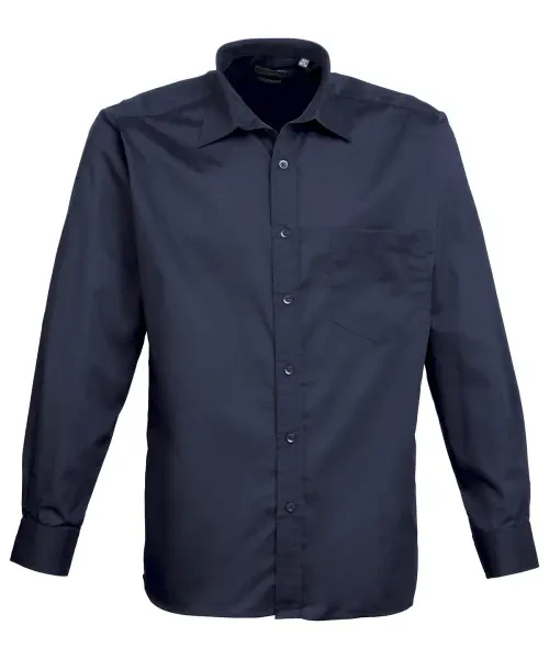 Premier Long Sleeve Poplin Shirt Navy