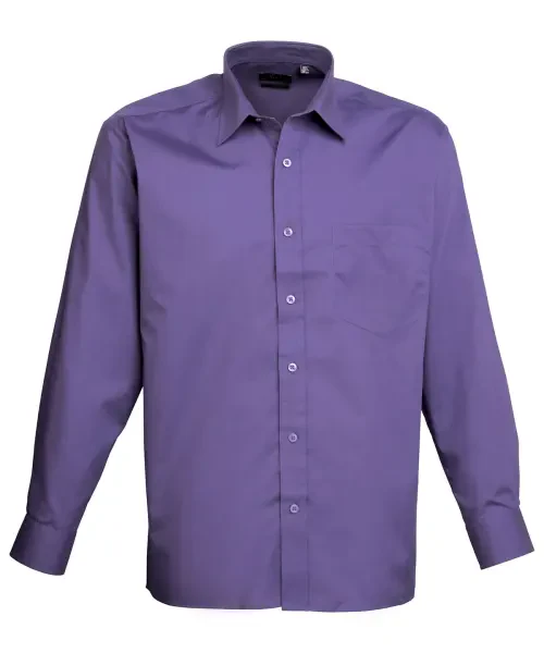 Premier Long Sleeve Poplin Shirt Purple