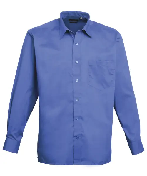 Premier Long Sleeve Poplin Shirt Royal