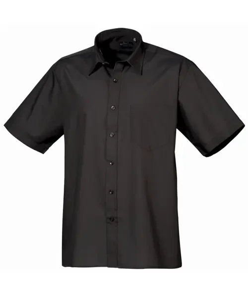 Premier Short Sleeve Poplin Shirt Black