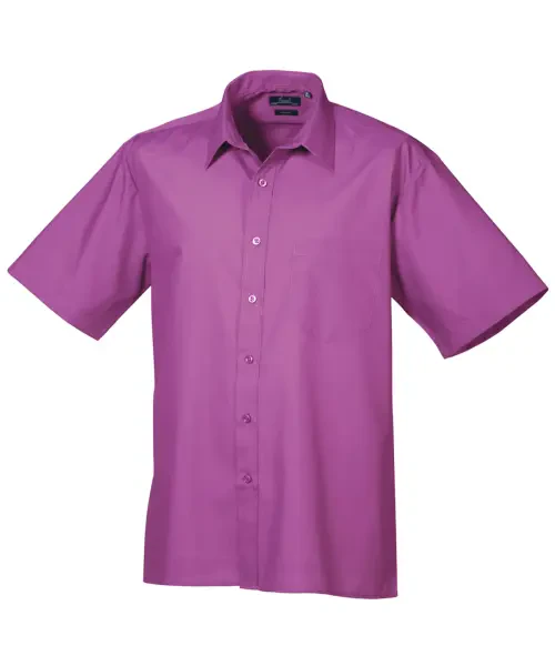 Premier Short Sleeve Poplin Shirt Hot Pink