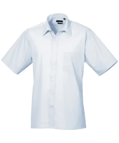 Premier Short Sleeve Poplin Shirt Light Blue