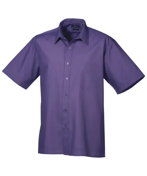 Premier Short Sleeve Poplin Shirt Purple