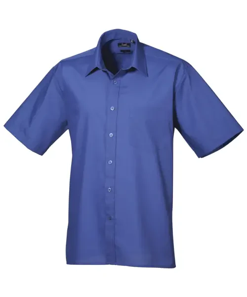 Premier Short Sleeve Poplin Shirt Royal