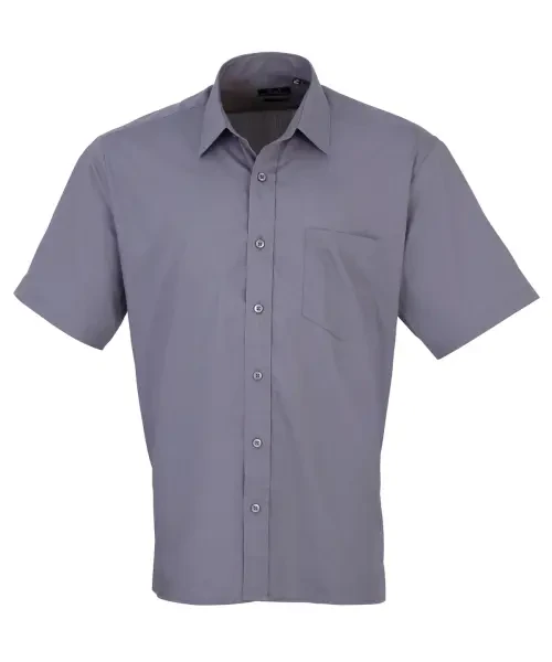 Premier Short Sleeve Poplin Shirt Steel