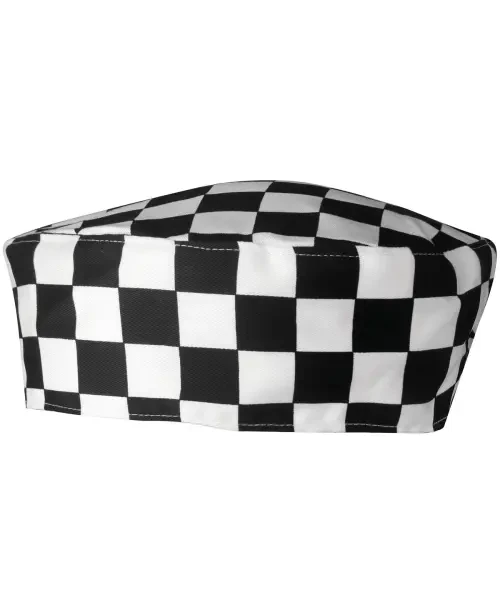 Premier Chef's Skull Cap Black/White Check