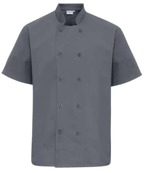 Premier Short Sleeve Chef’s Jacket Steel