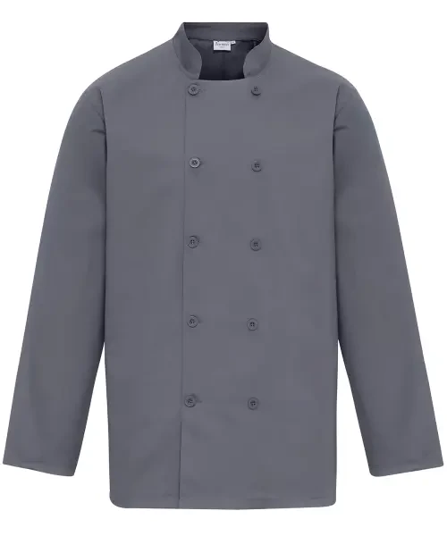 Premier Long Sleeve Chef’s Jacket Steel