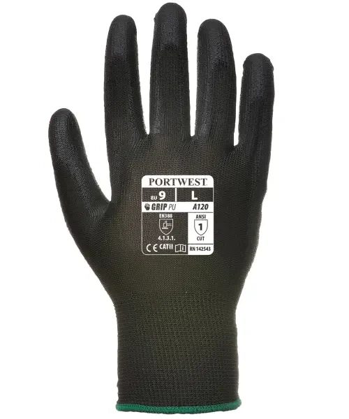 Portwest Pu Palm Glove (A120) Black