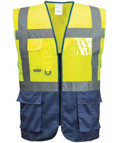 Portwest Hi-Vis Executive Vest (S476) Yellow/Navy