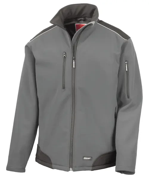 Result Ripstop Softshell Workwear Jacket Grey/black