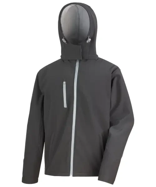 Result Core Tx Performance Hooded Softshell Jacket Black/grey