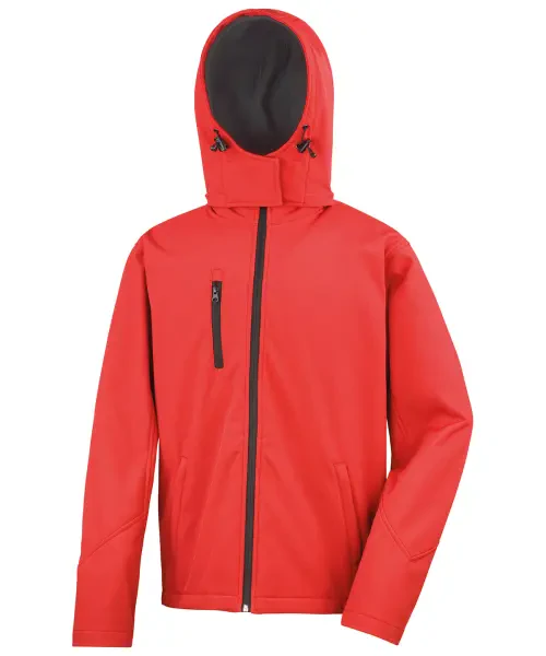 Result Core Tx Performance Hooded Softshell Jacket Red/black