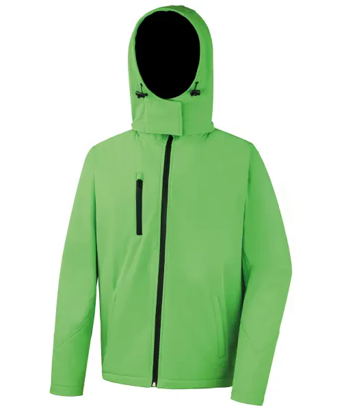 Result Core Tx Performance Hooded Softshell Jacket Vivid Green/black