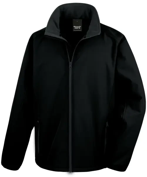 Result Core Printable Softshell Jacket Black/black