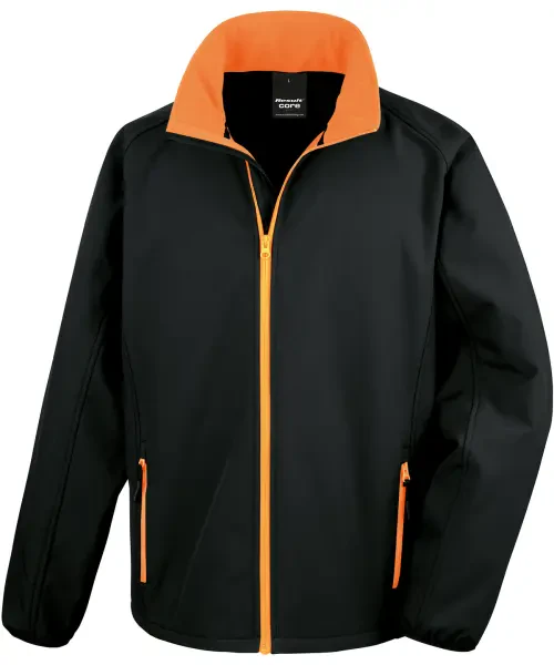 Result Core Printable Softshell Jacket Black/orange