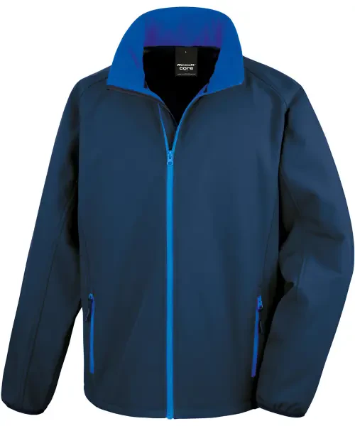 Result Core Printable Softshell Jacket Navy/royal