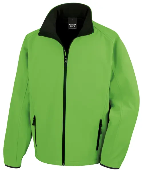 Result Core Printable Softshell Jacket Vivid Green/black