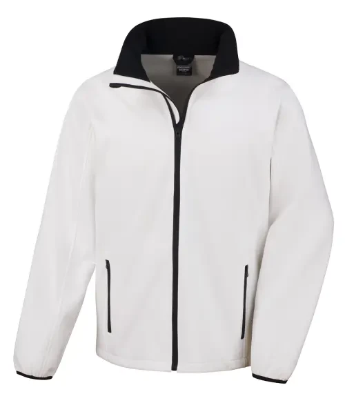 Result Core Printable Softshell Jacket White/black