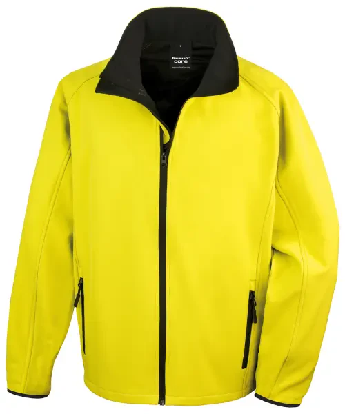 Result Core Printable Softshell Jacket Yellow/black