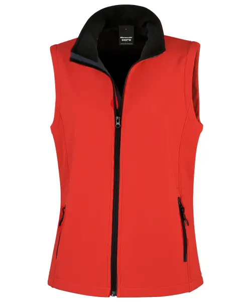 Result Women's Printable Softshell Bodywarmer Red/black