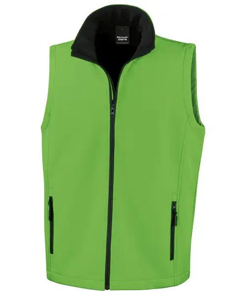 Result Printable Softshell Bodywarmer Vivid Green/black