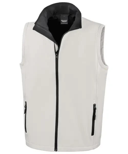 Result Printable Softshell Bodywarmer White/black