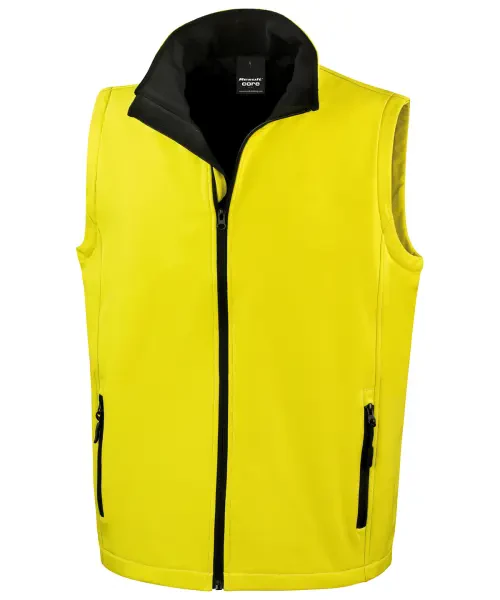 Result Printable Softshell Bodywarmer Yellow/black