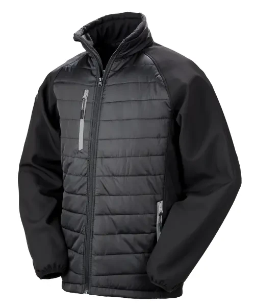 Result Compass Padded Softshell Jacket Black/grey