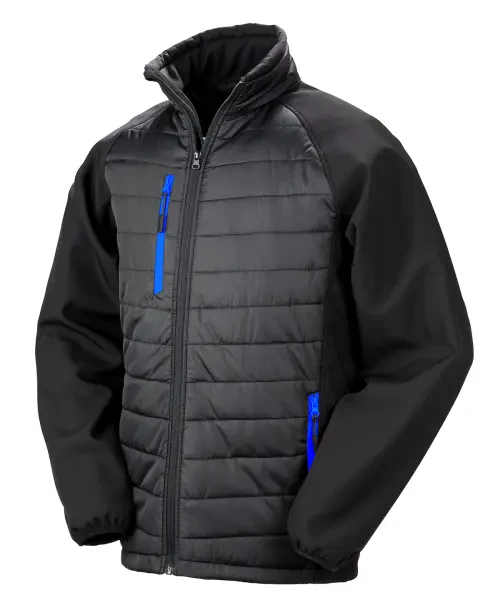 Result Compass Padded Softshell Jacket Black/royal