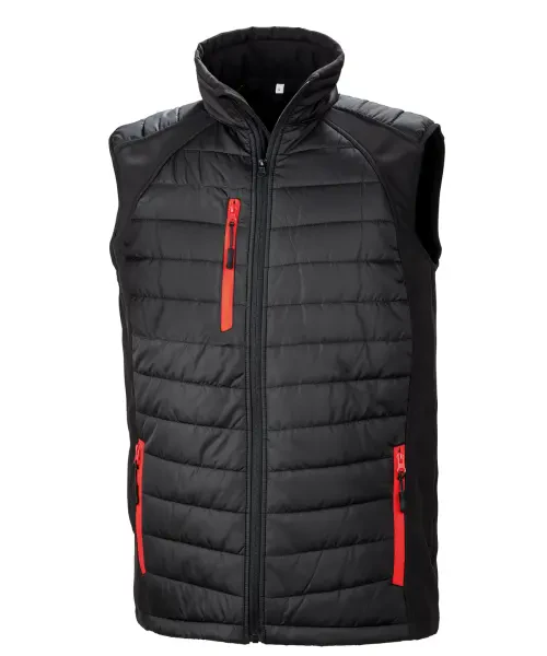 Result Compass Padded Softshell Gilet Black/red