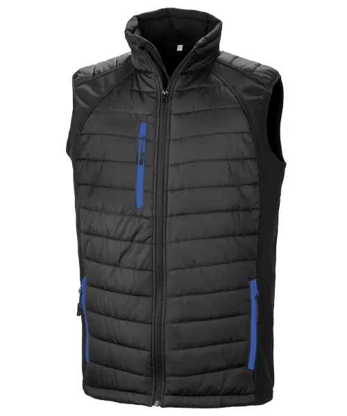 Result Compass Padded Softshell Gilet Black/royal