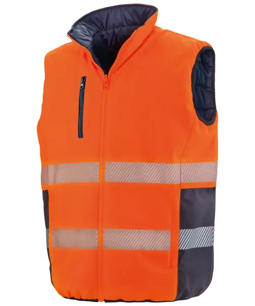 Result Reversible Soft Padded Gilet Orange/Navy