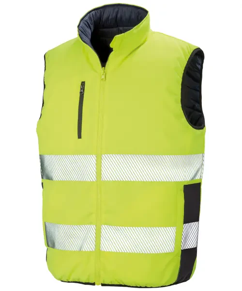 Result Reversible Soft Padded Gilet Yellow/Navy