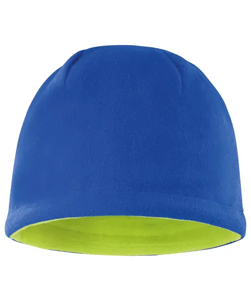 Result Reversible Fleece Skull Hat Royal/Lime