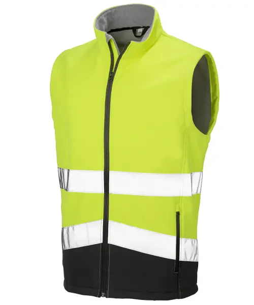 Result Printable Safety Softshell Gilet Yellow/Black