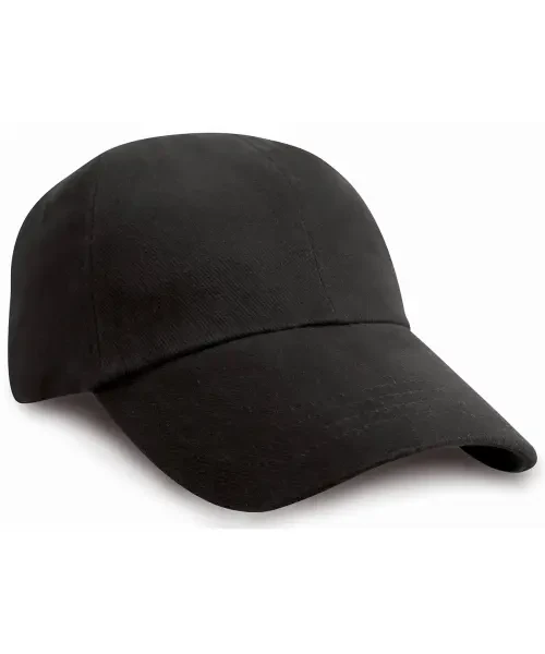 Result Junior Low-Profile Heavy Brushed Cotton Cap Black