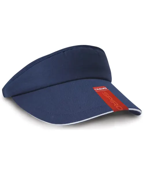 Result Herringbone Sun Visor With Sandwich Peak Navy/White