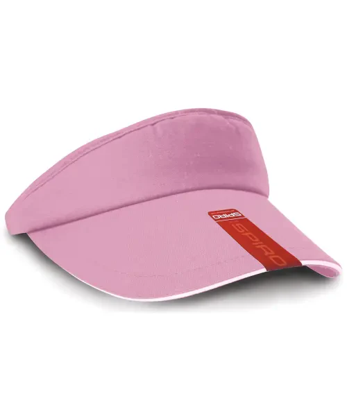 Result Herringbone Sun Visor With Sandwich Peak Pink/White