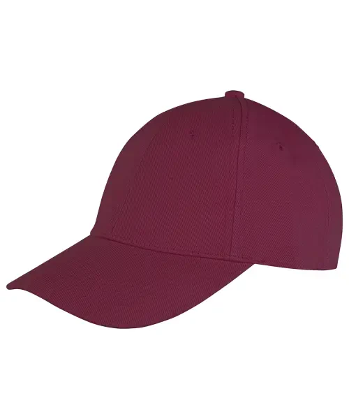 Result Memphis 6-Panel Brushed Cotton Low Profile Cap Burgundy