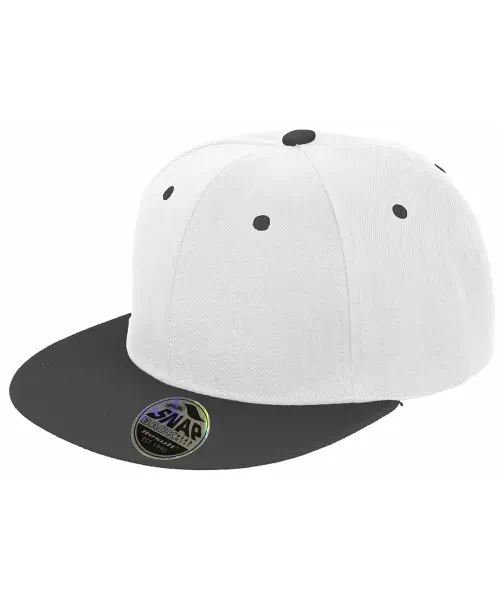 Result Bronx Original Flat Peak Snapback Dual Colour Cap White/Black