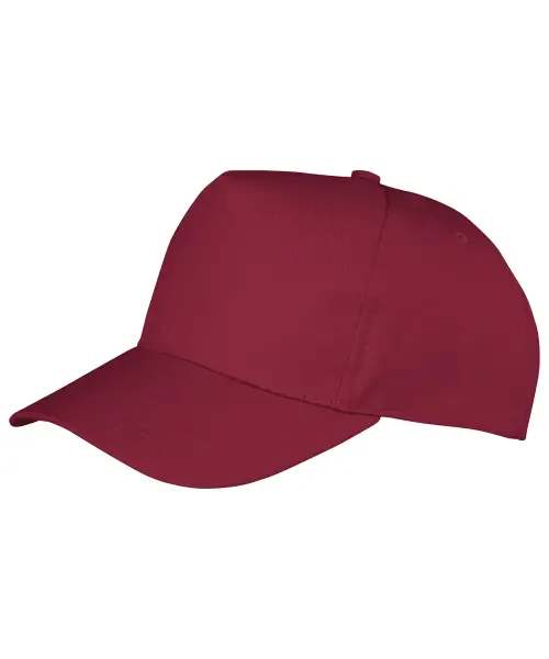 Result Boston Junior 65/35 Polycotton Cap Burgundy