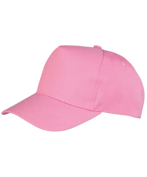 Result Boston 5-Panel Polycotton Printer's Cap Pink